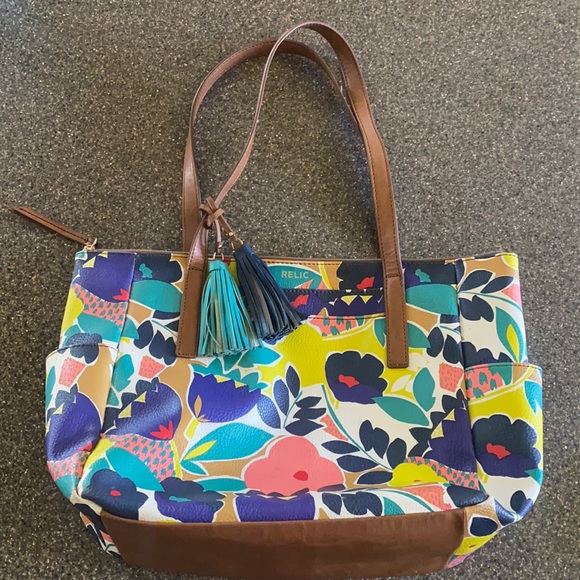 Relic Handbags - You Are My Sunshine Relic Floral Tassel Tote